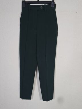 St. Johns High-Waist Tailored Women’s Trousers in Dark Green